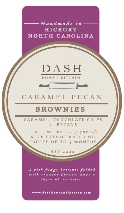 DASH Gourmet-to-Go, Caramel Pecan Brownies