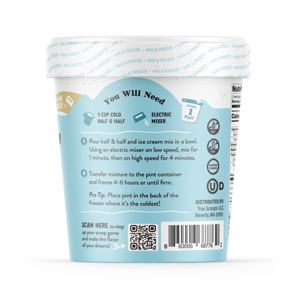 True Scoops Vanilla Ice Cream Mix