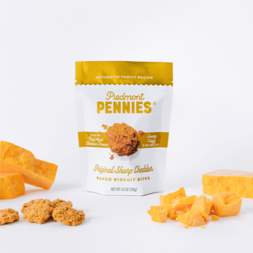 Piedmont Pennies - Gluten Free Original Sharp Cheddar Biscuit Bites