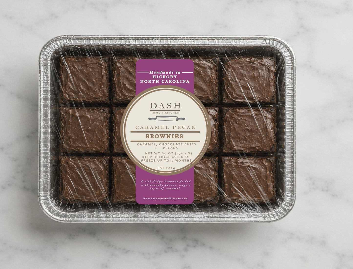 DASH Gourmet-to-Go, Caramel Pecan Brownies