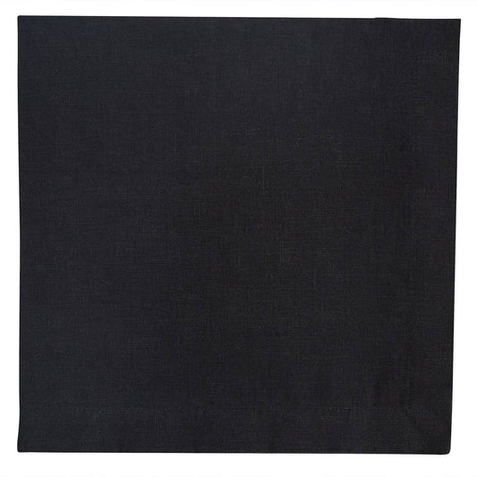 Black Linen Napkins - set of 4