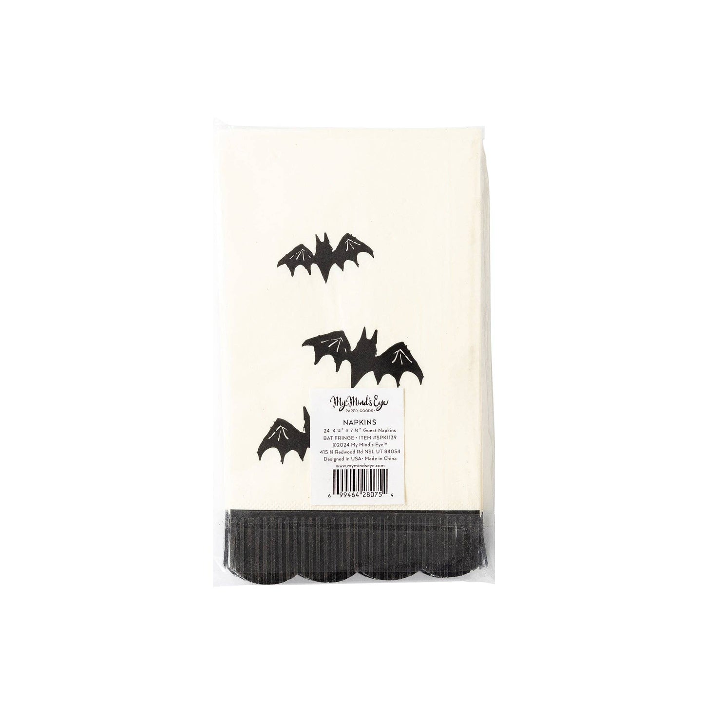 Bats Fringe Scallop Dinner Napkin