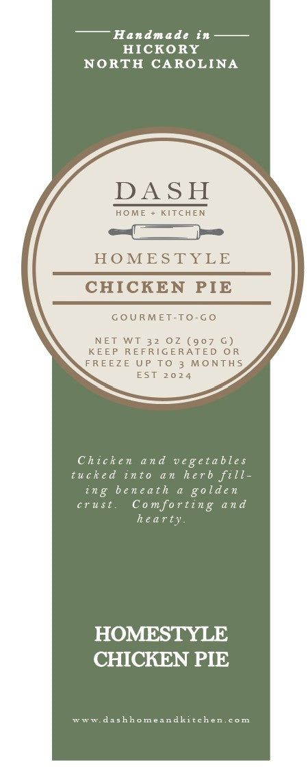 DASH Gourmet-to-Go, Homestyle Chicken Pie