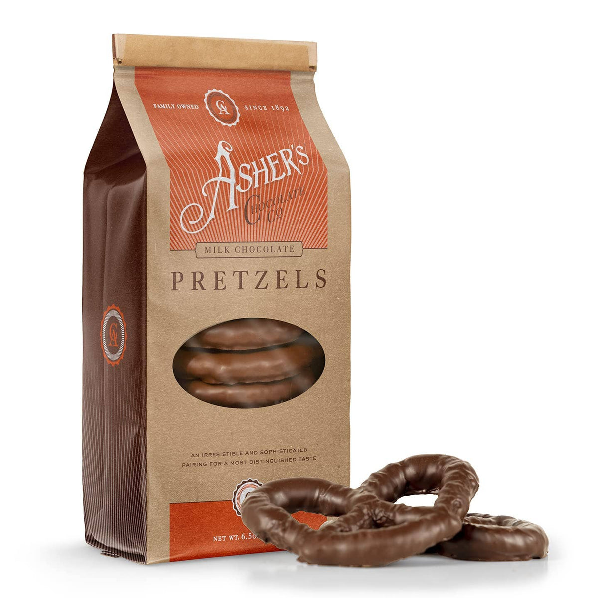 Asher's Milk Chocolate Pretzels Gift Bag 6.5 oz