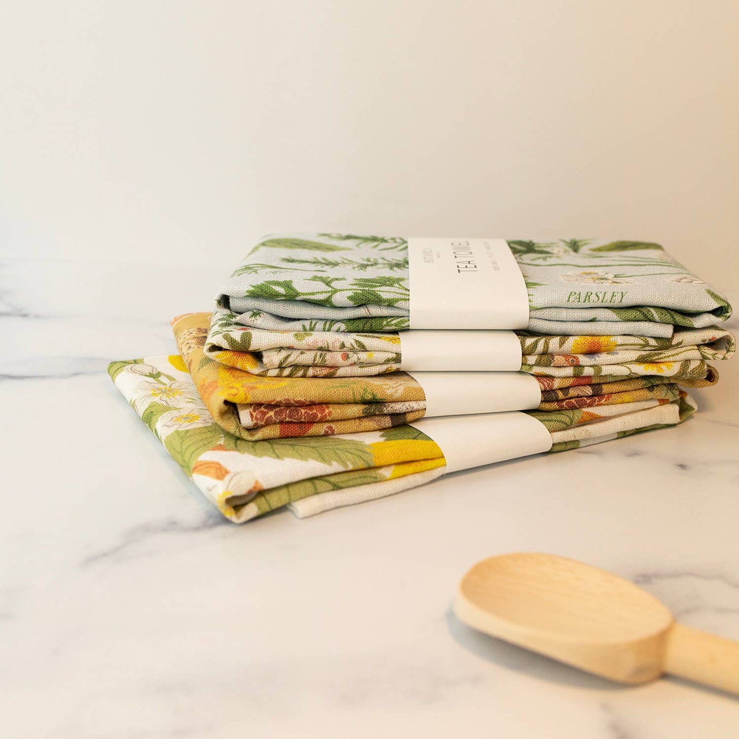 Linen Tea Towel in Mushrooms - Botanica Paper