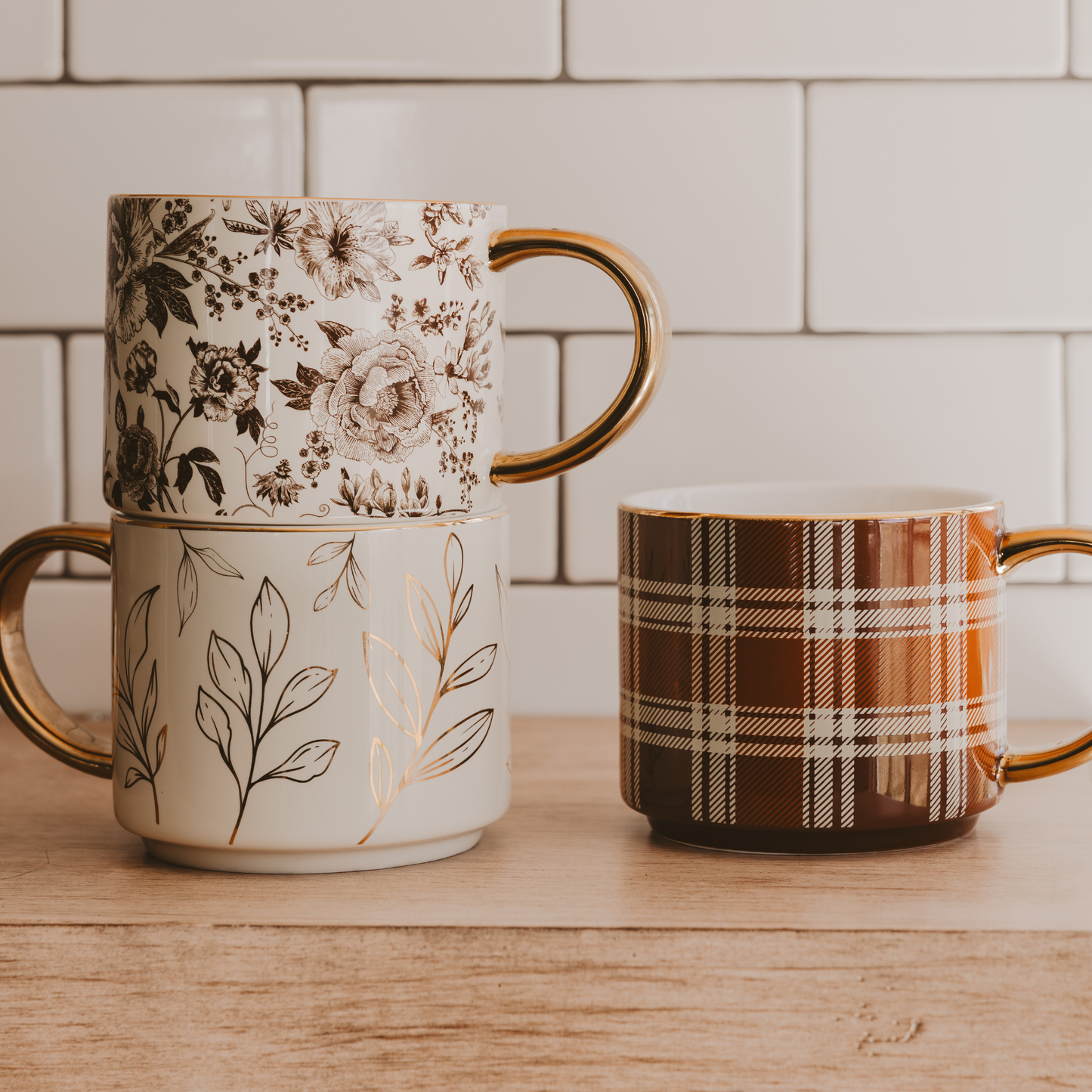 *NEW* Brown Plaid Coffee Mug