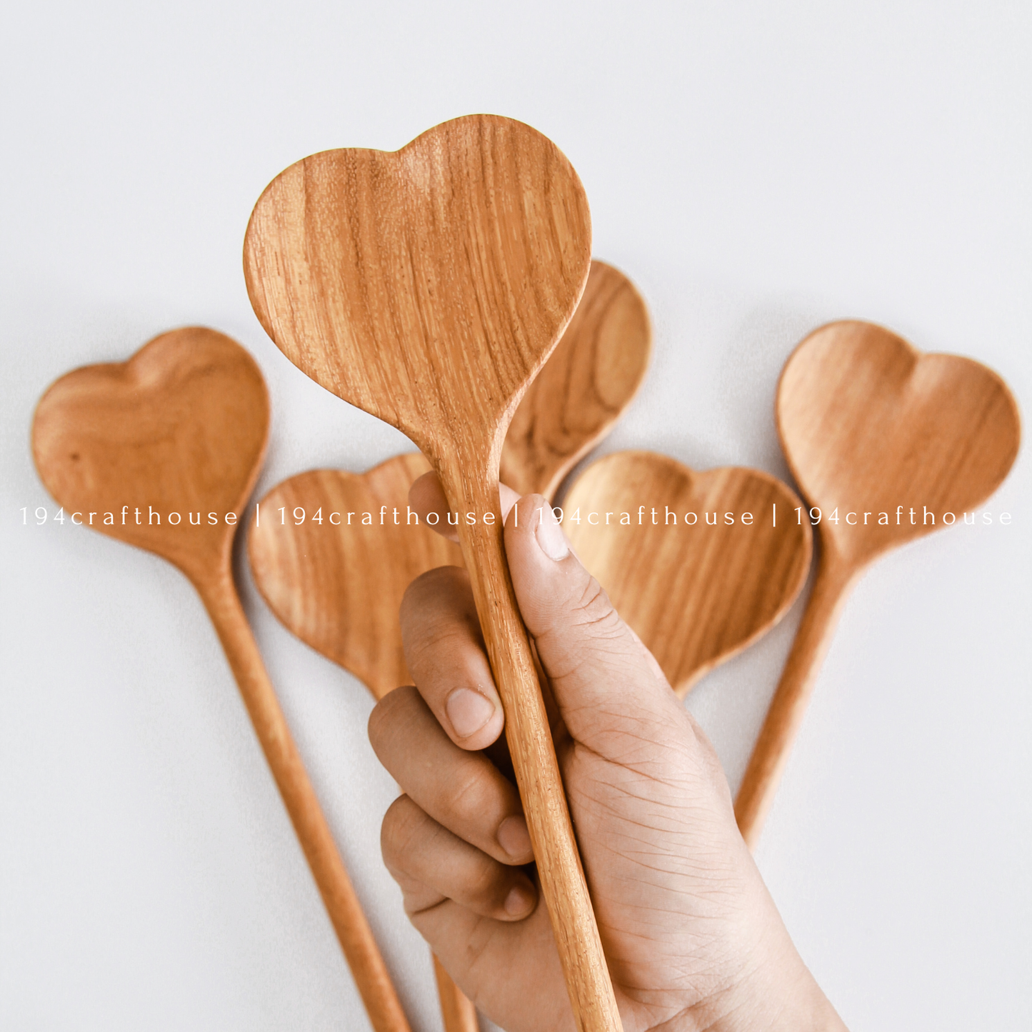 Large Wooden Heart Shaped Spoon