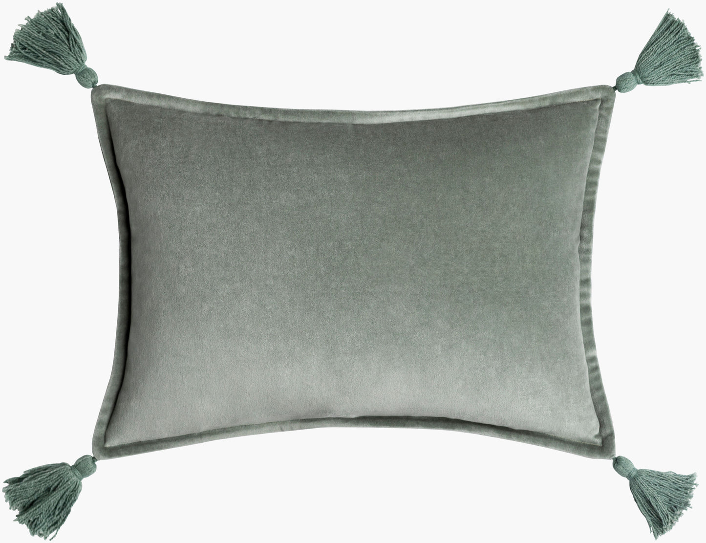 Green Cotton Velvet Pillow