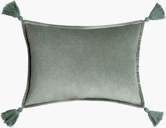 Green Cotton Velvet Pillow