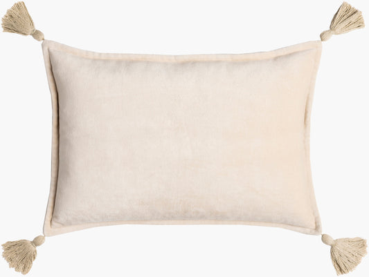Cream Cotton Velvet Pillow