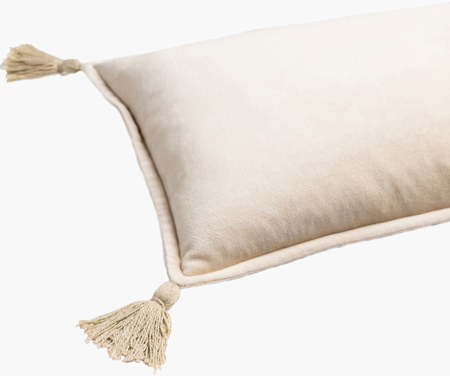 Cream Cotton Velvet Pillow