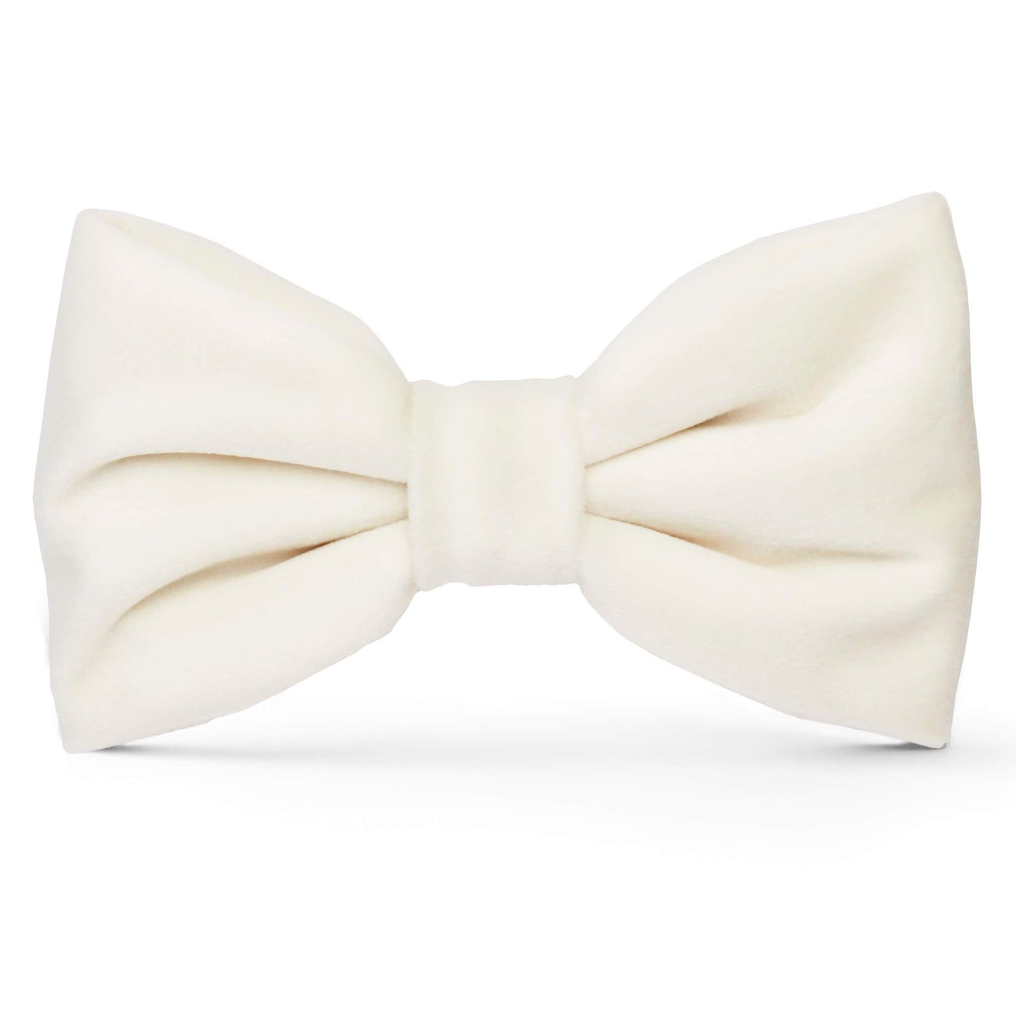 Foggy Dog - Ivory Velvet Dog Bow Tie