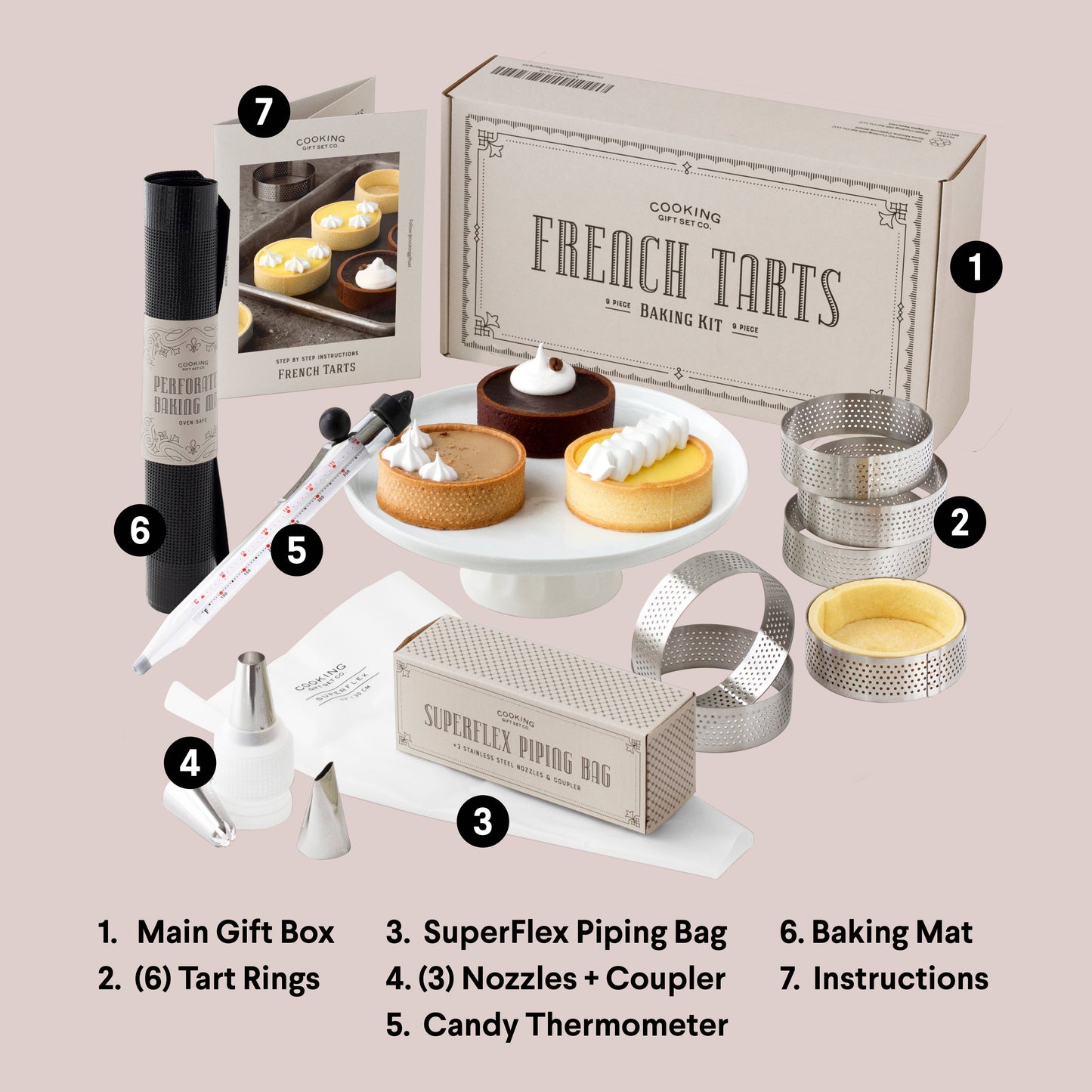French Tart Baking Kit | Cake Decorating Tools | Unique Gift