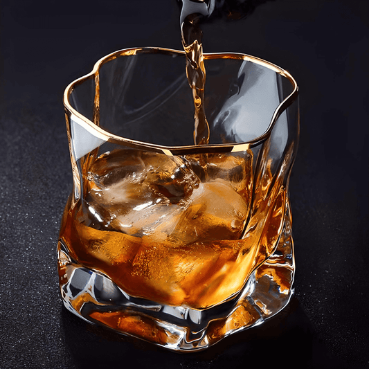 Gold Hoshi Japanese Crystal Whiskey Glass - Single