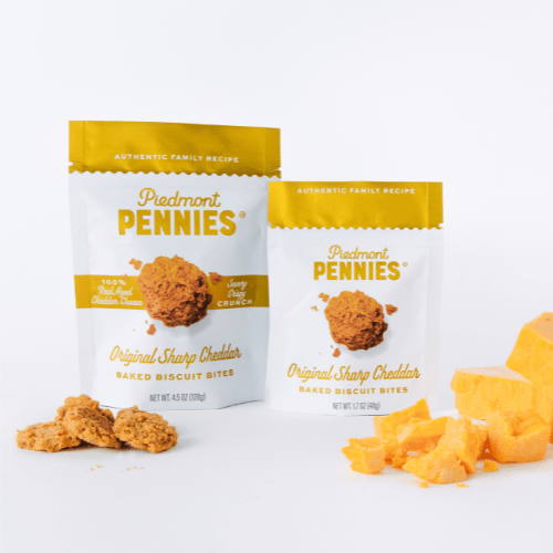 Piedmont Pennies - Gluten Free Original Sharp Cheddar Biscuit Bites