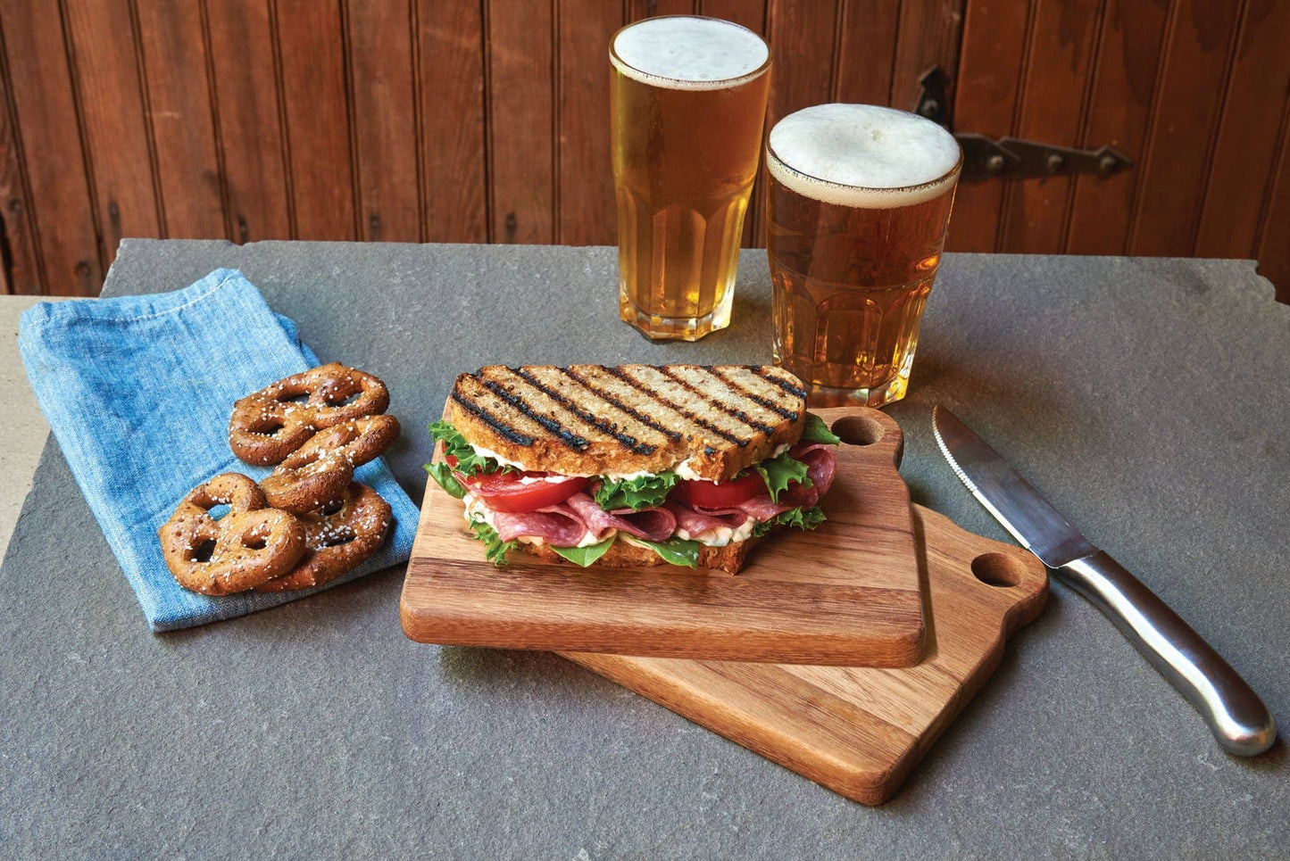 Ironwood Sandwich Boards, Acacia Wood, Set of 2, 7.75" x 6"