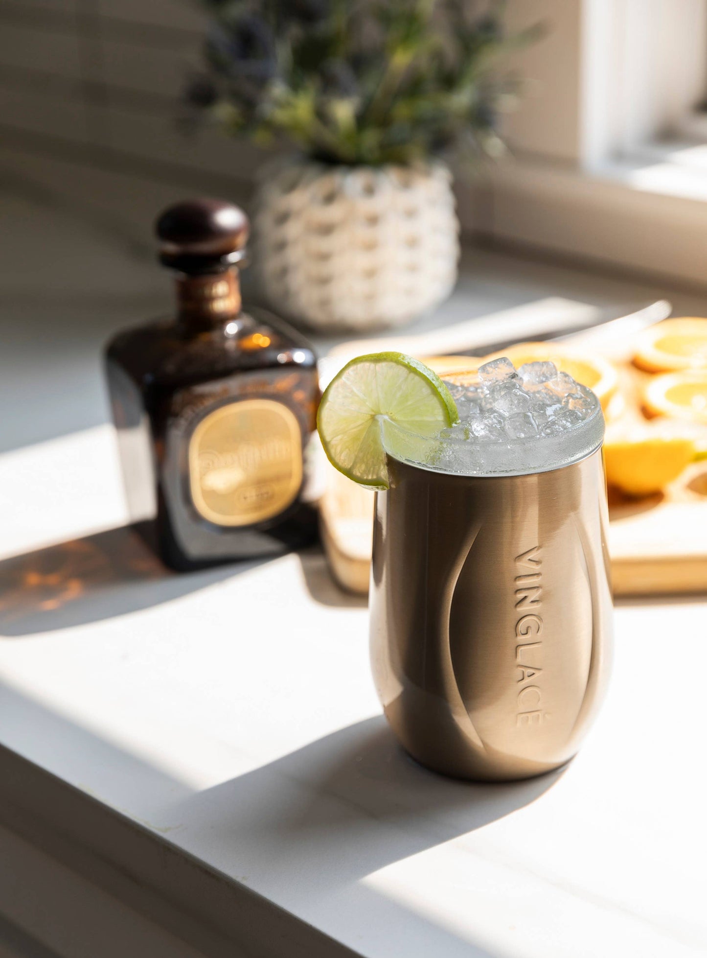 Copper Stemless Wine Glass