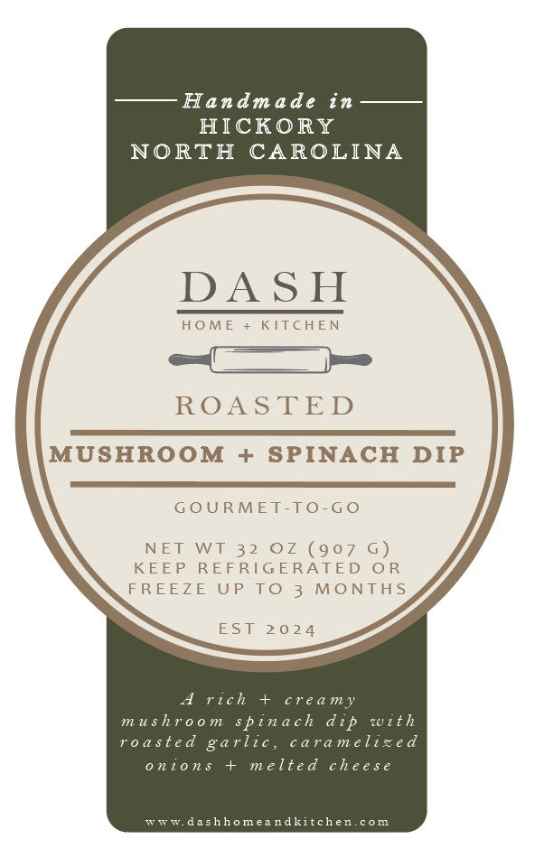 DASH Gourmet-to-Go, Roasted Mushroom & Spinach Dip
