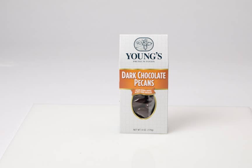 Young's - Double Dipped Dark Chocolate Pecans 6 oz Box