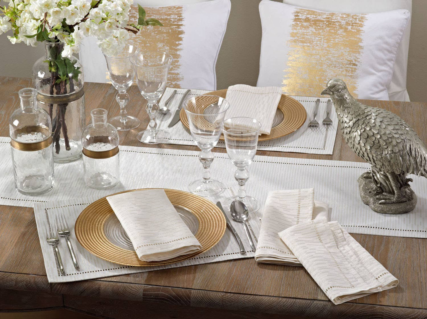 Hemstitched Design Napkin, Set of 4