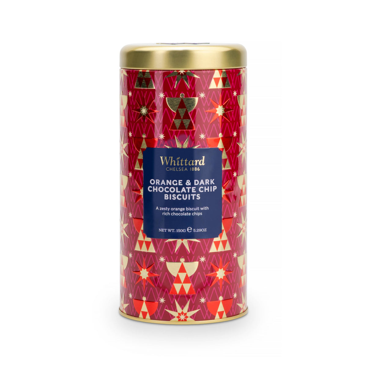 Whittard - Orange & Dark Chocolate Chip Cookies Tin  5.29oz