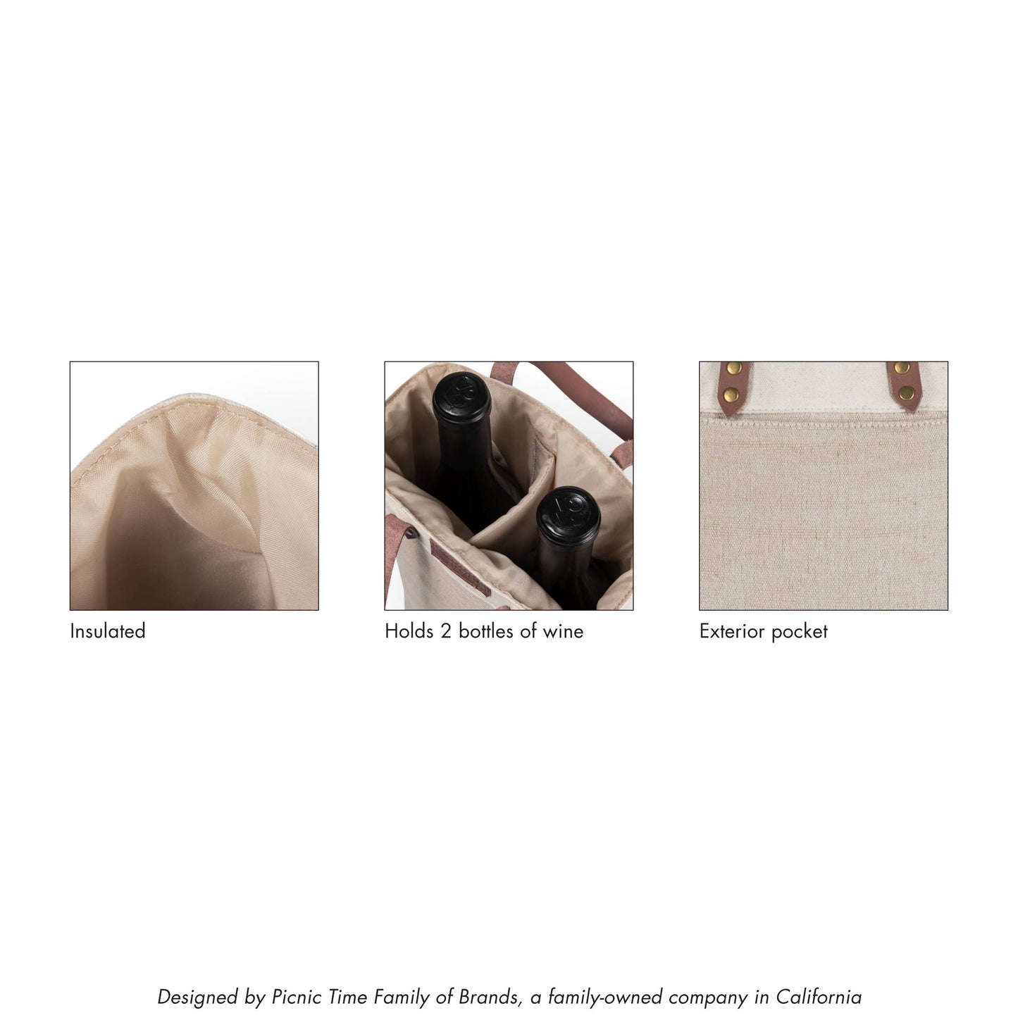 Pinot - Jute 2 Bottle Insulated Wine Bag