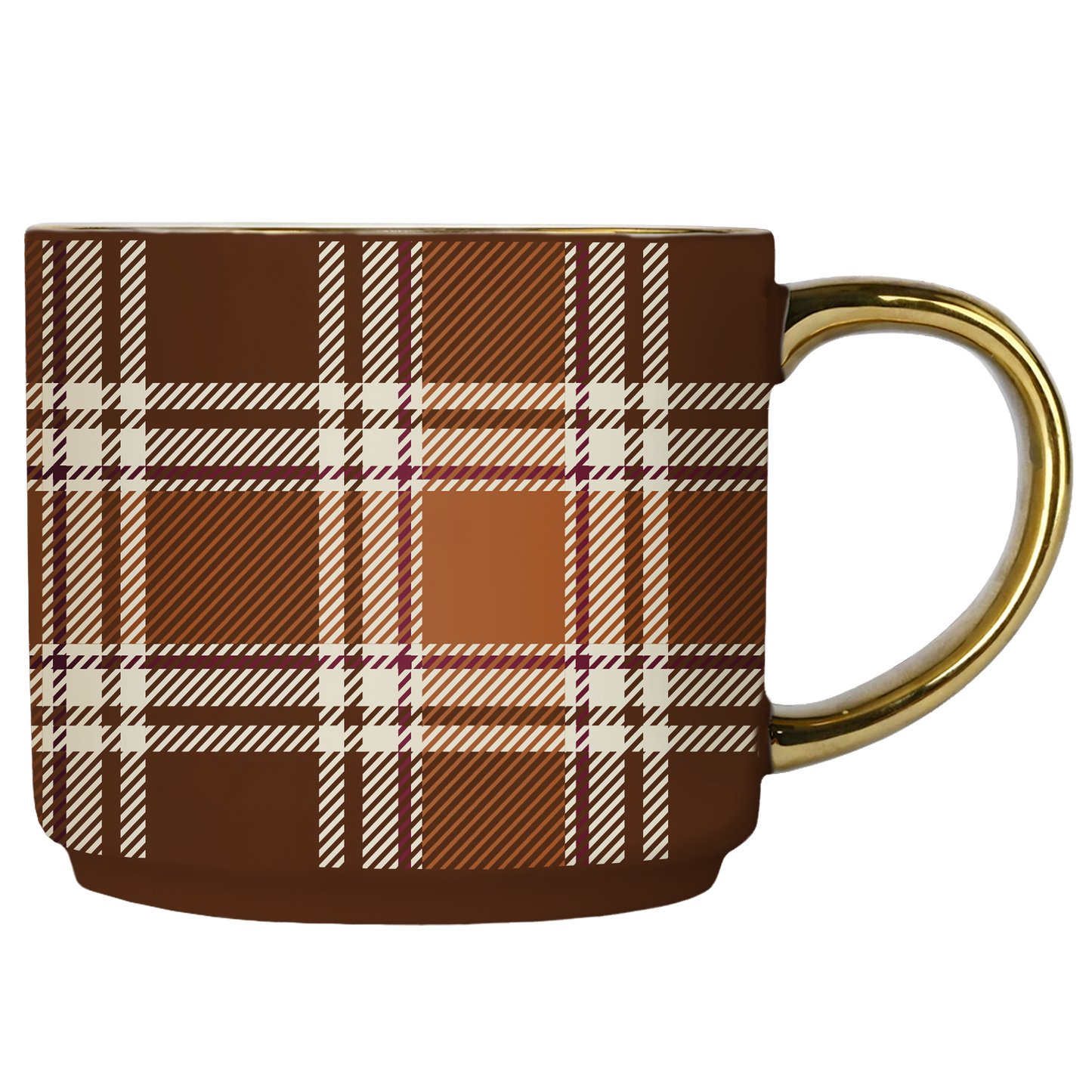 *NEW* Brown Plaid Coffee Mug