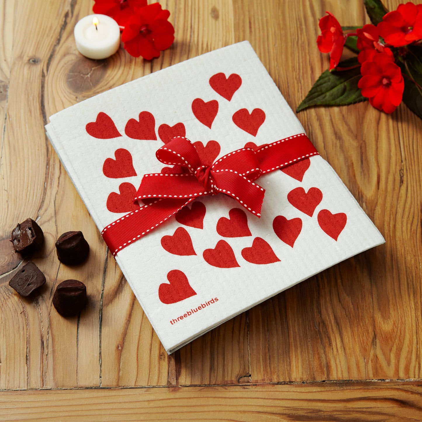 Love Ya on White Swedish Dishcloth