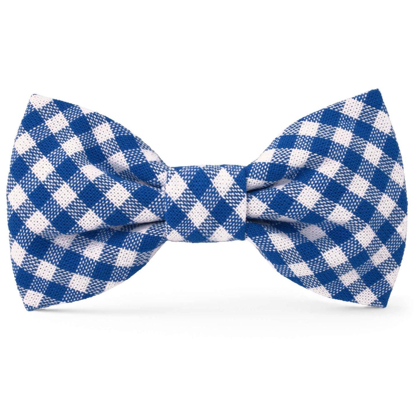 Lake Blue Gingham Dog Bow Tie