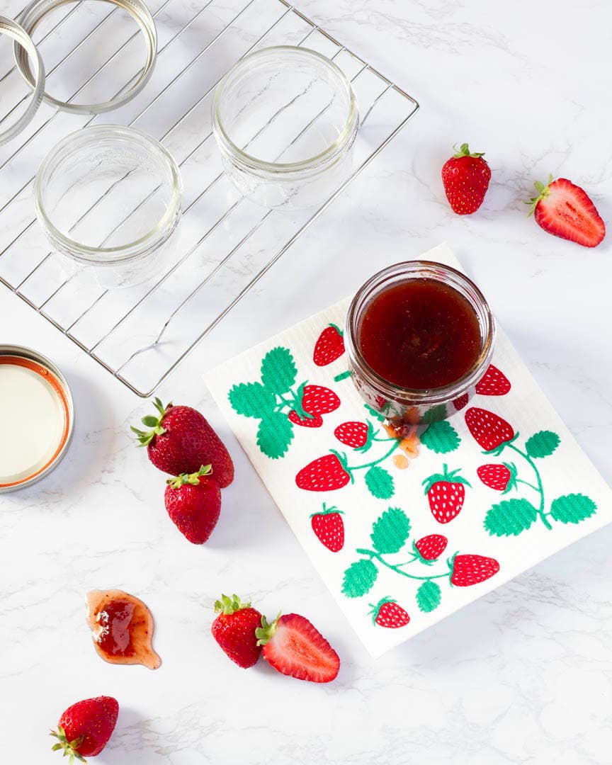 Strawberries Swedish Dishcloth