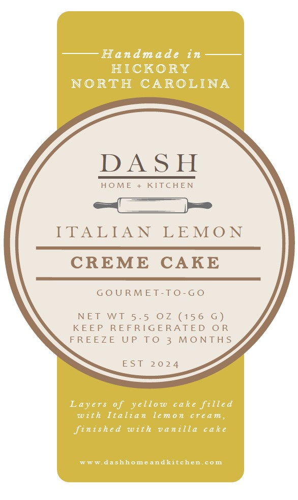 DASH Gourmet-to-Go Italian Lemon Creme Cake