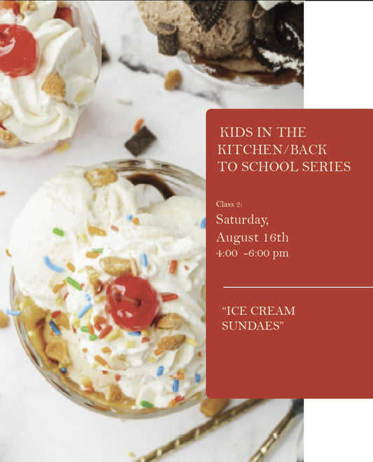 Ice Cream Sundaes Saturday, August 16th, 4:00 - 6:00 pm (floating)