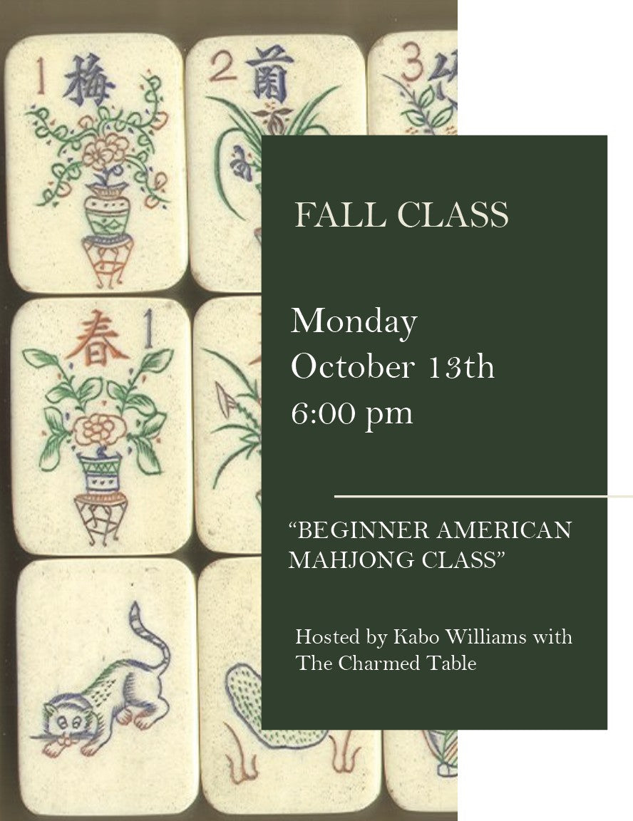Beginner American Mahjong.  Monday, October 13, 2025.  6:00 pm