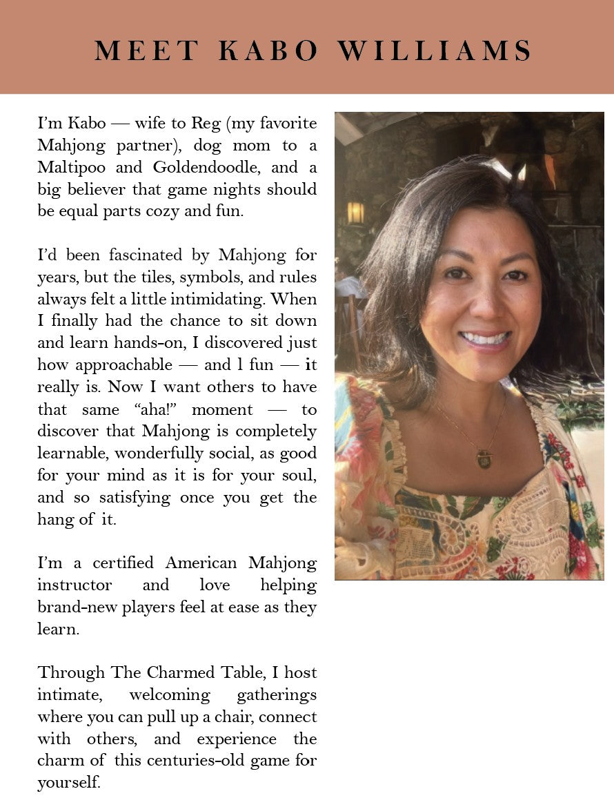 Beginner American Mahjong.  Monday, January 19th, 2026.  6:00 pm