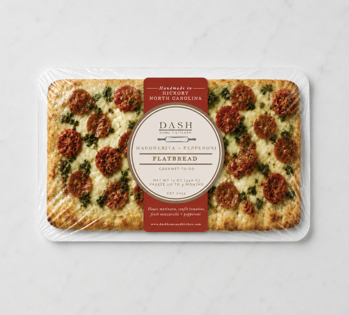 DASH Gourmet-to-Go, Margherita + Pepperoni Flatbread