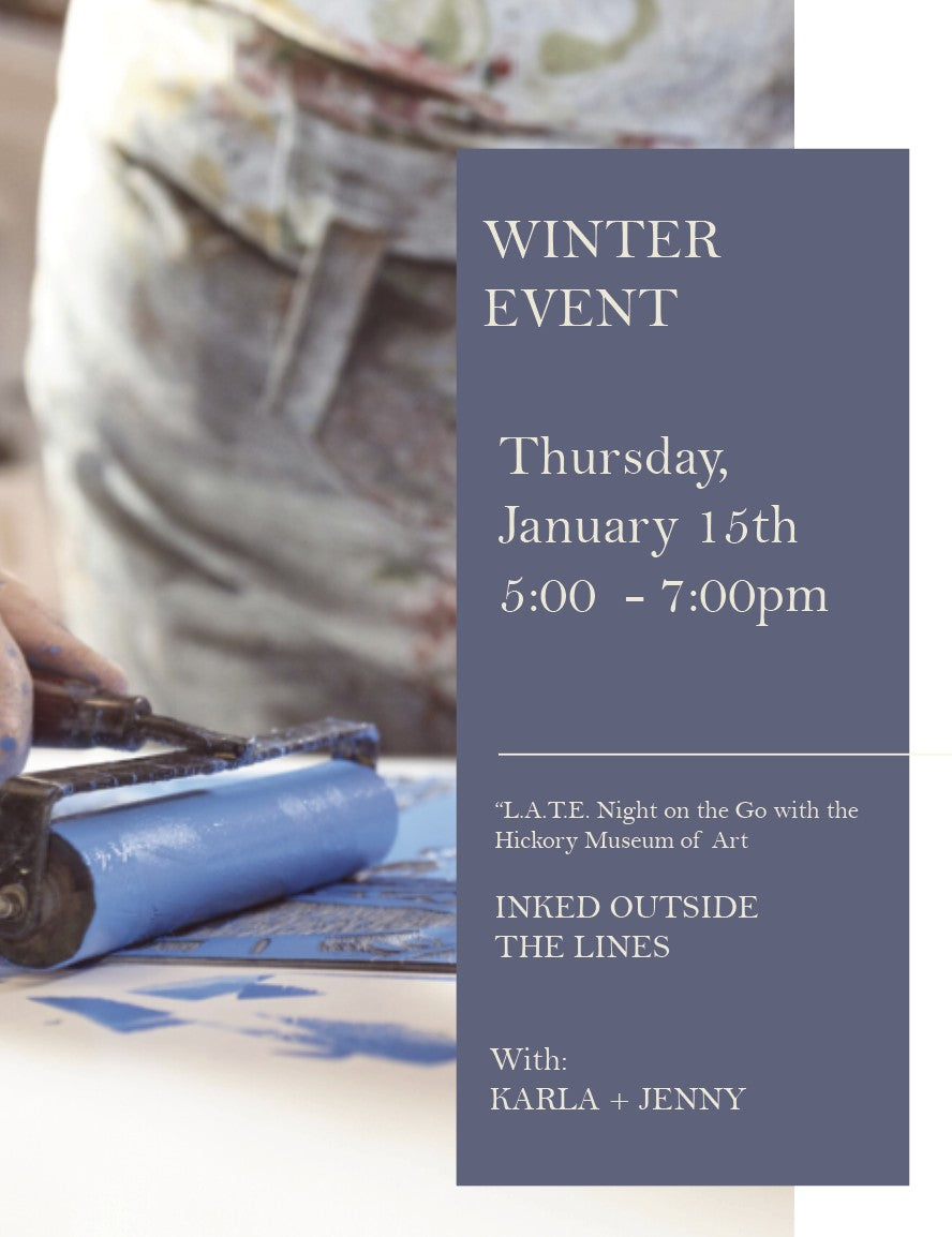 Inked Inside the Lines with Hickory Museum of Art.  Thursday, January 15th, 2026