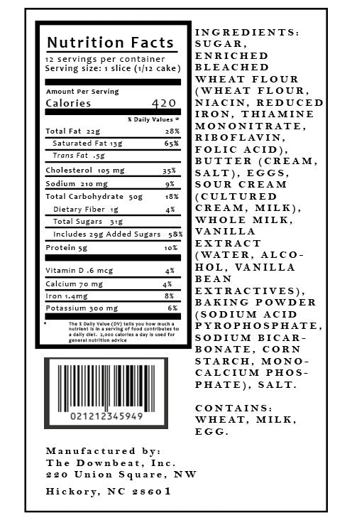 DASH Gourmet-to-Go, Vanilla Pound Cake
