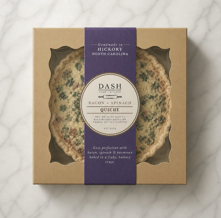 DASH Gourmet-to-Go Bacon & Spinach Quiche