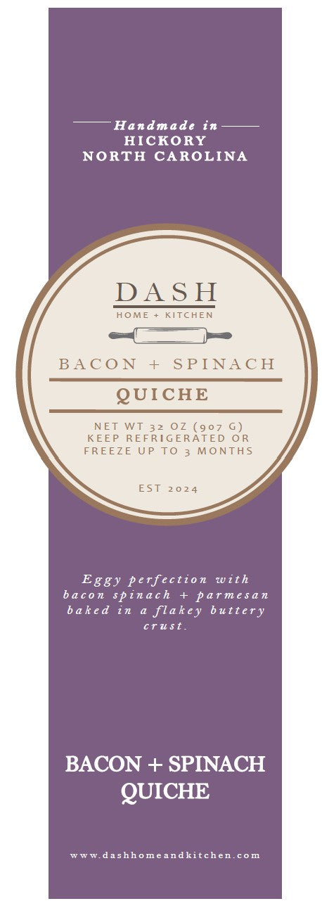 DASH Gourmet-to-Go Bacon & Spinach Quiche