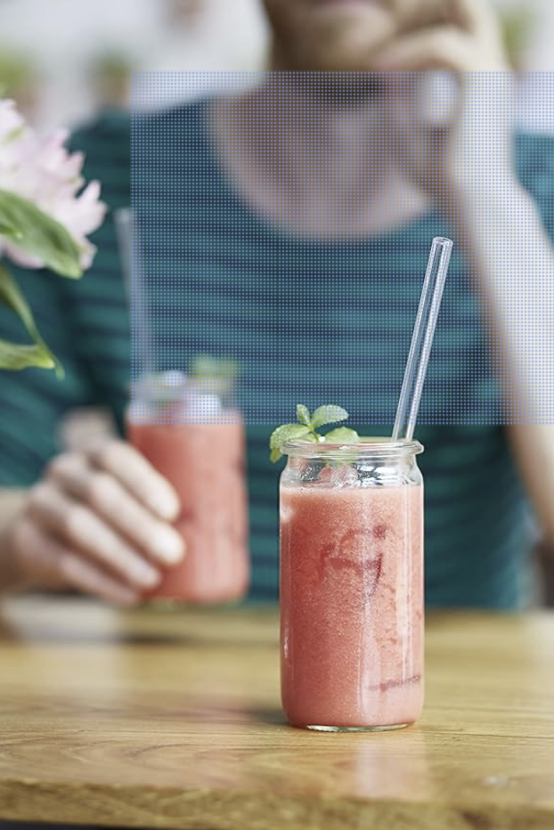 玻璃奶昔吸管 - 9英寸