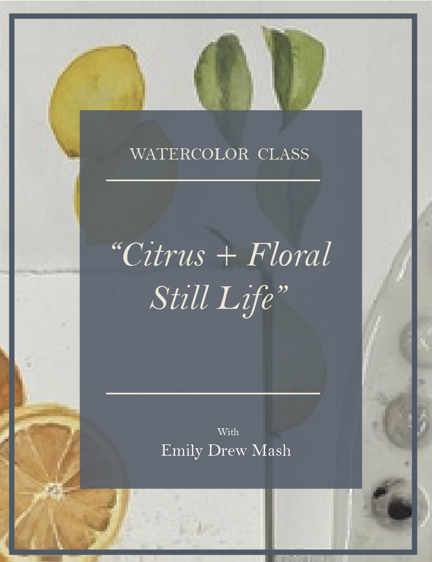 Emily Drew 的柑橘 + 花卉静物画。2026年3月23日，星期一。