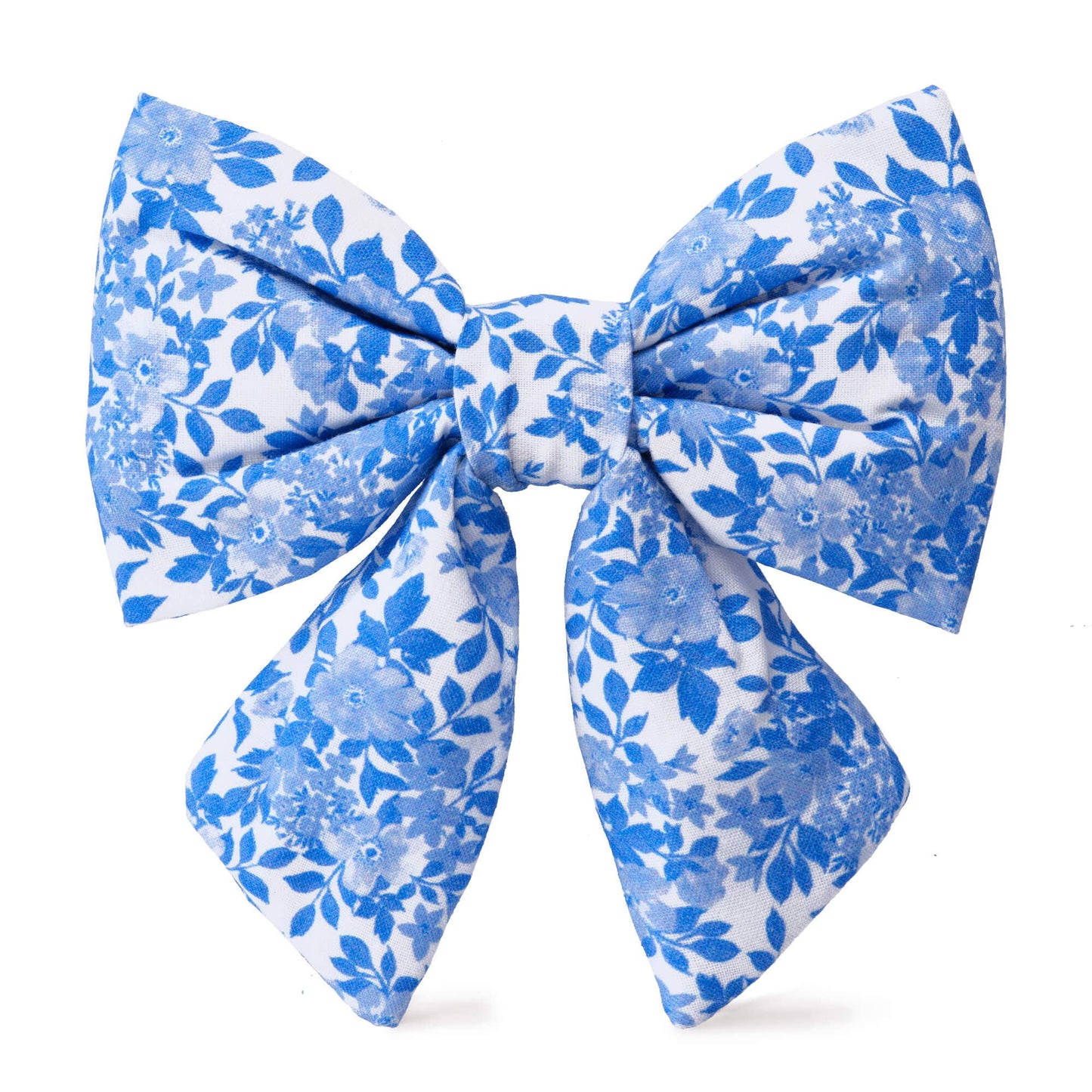 Blue Roses Spring Lady Dog Bow