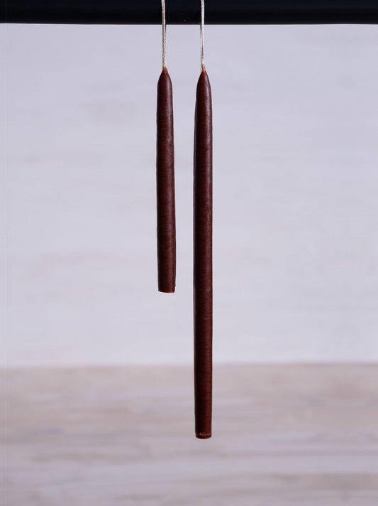 Skinny Tapered Candles - Umber