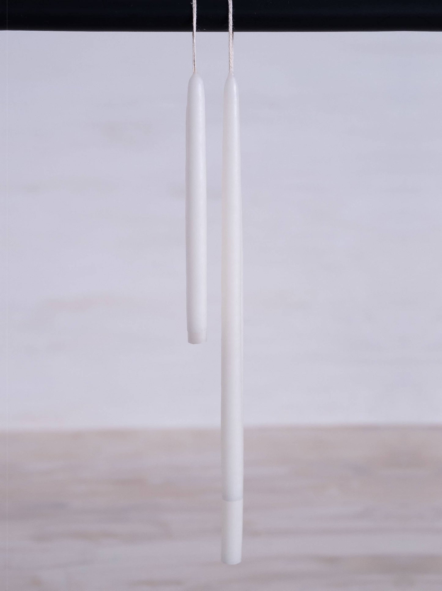 Skinny Tapered Candles - Shell White