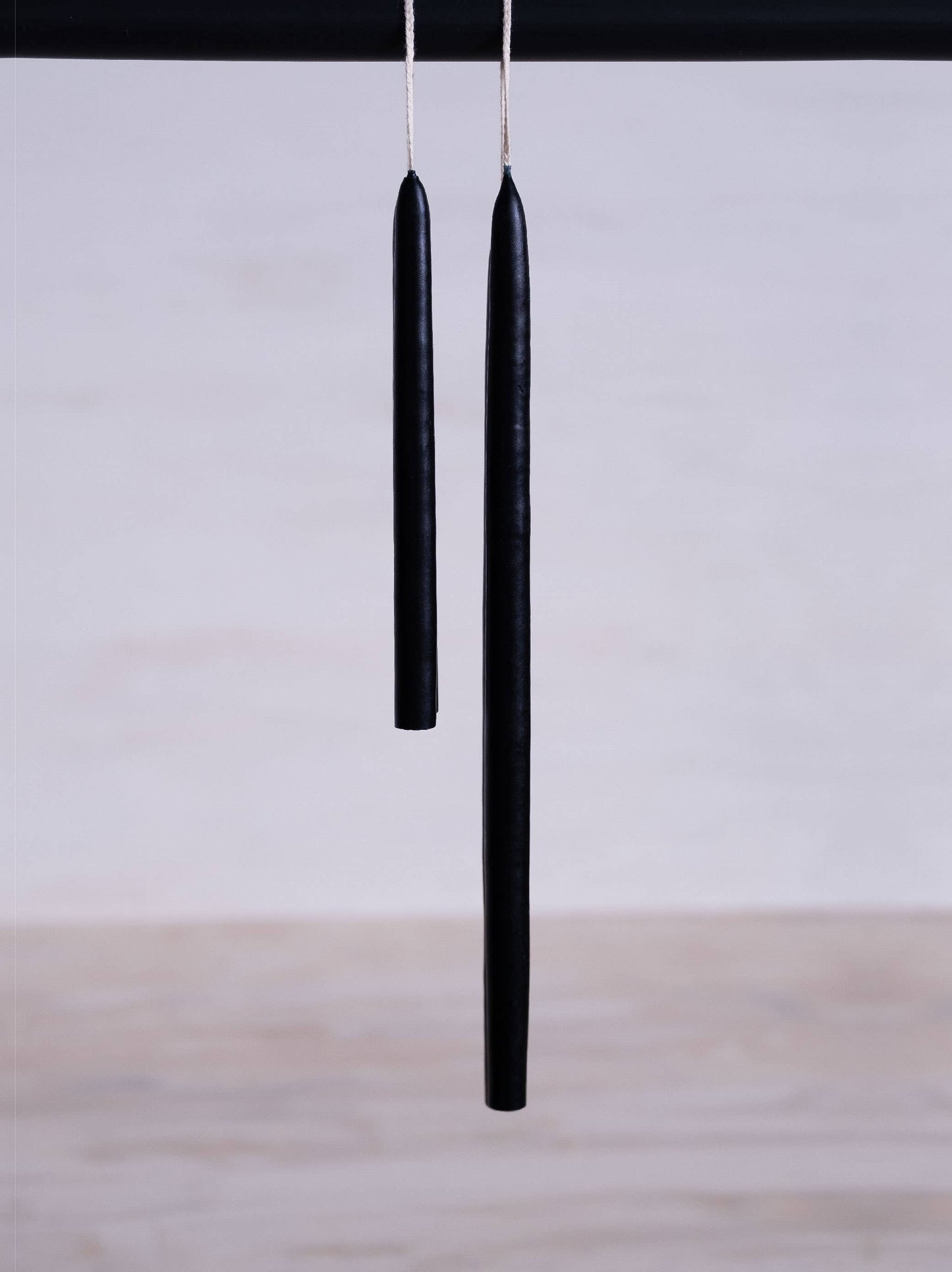 Skinny Tapered Candles - Slate Black