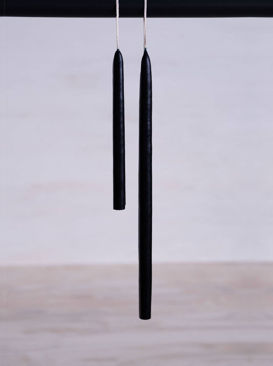 Skinny Tapered Candles - Slate Black