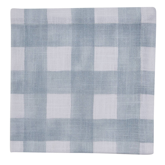 Buffalo Check Watercolor Napkin - Blue Mist
